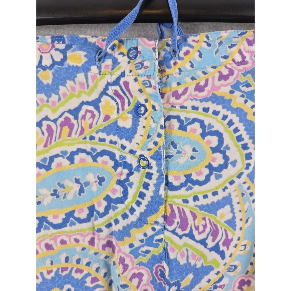 Vera Bradley Pajama Lounge Pants L Scrub Bottom Style Colorful Paisley Boho Y2K